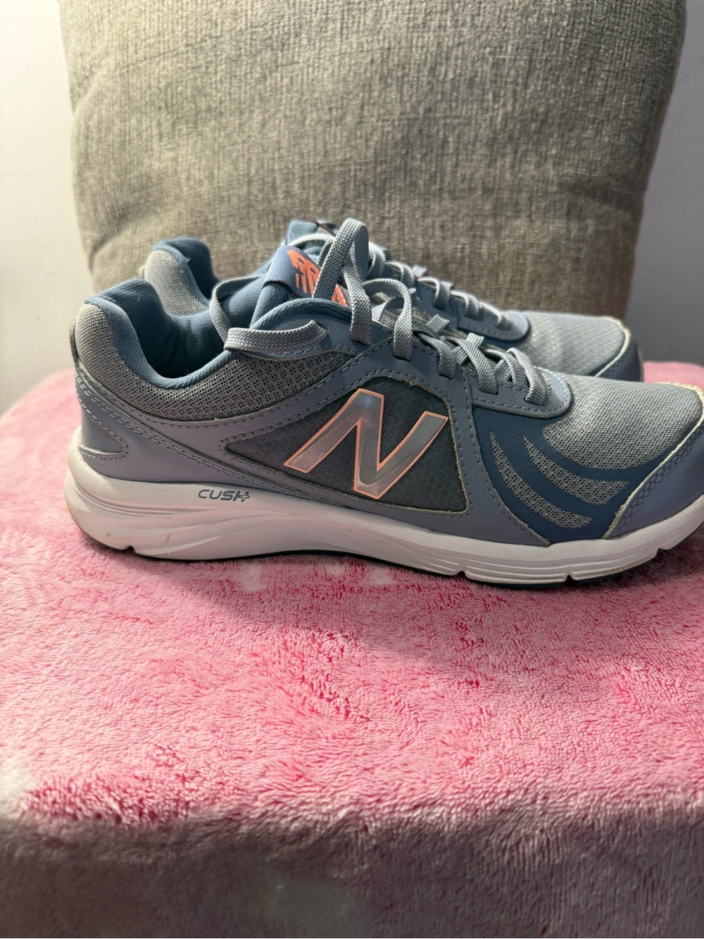 New Balance Women's Light Blue, grey and Orange Athens  Sneakers with white and.